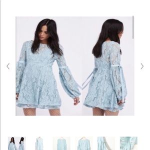 Blue lace free people dress